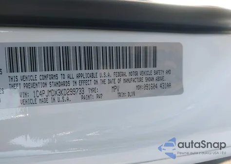 2019 Jeep Cherokee Limited 4X4 из США, поврежденный, VIN 1C4PJMDX3KD299733